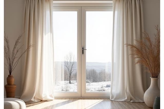 Tilpassede gardininstallasjoner: lyse linnegardiner som slipper inn naturlig lys